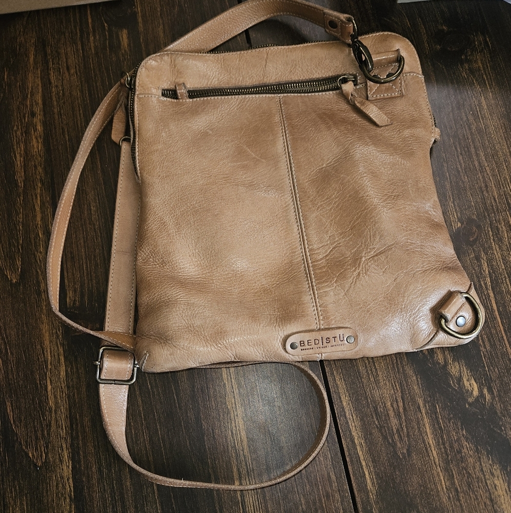 Bed Stu Tan Leather Crossbody Bag